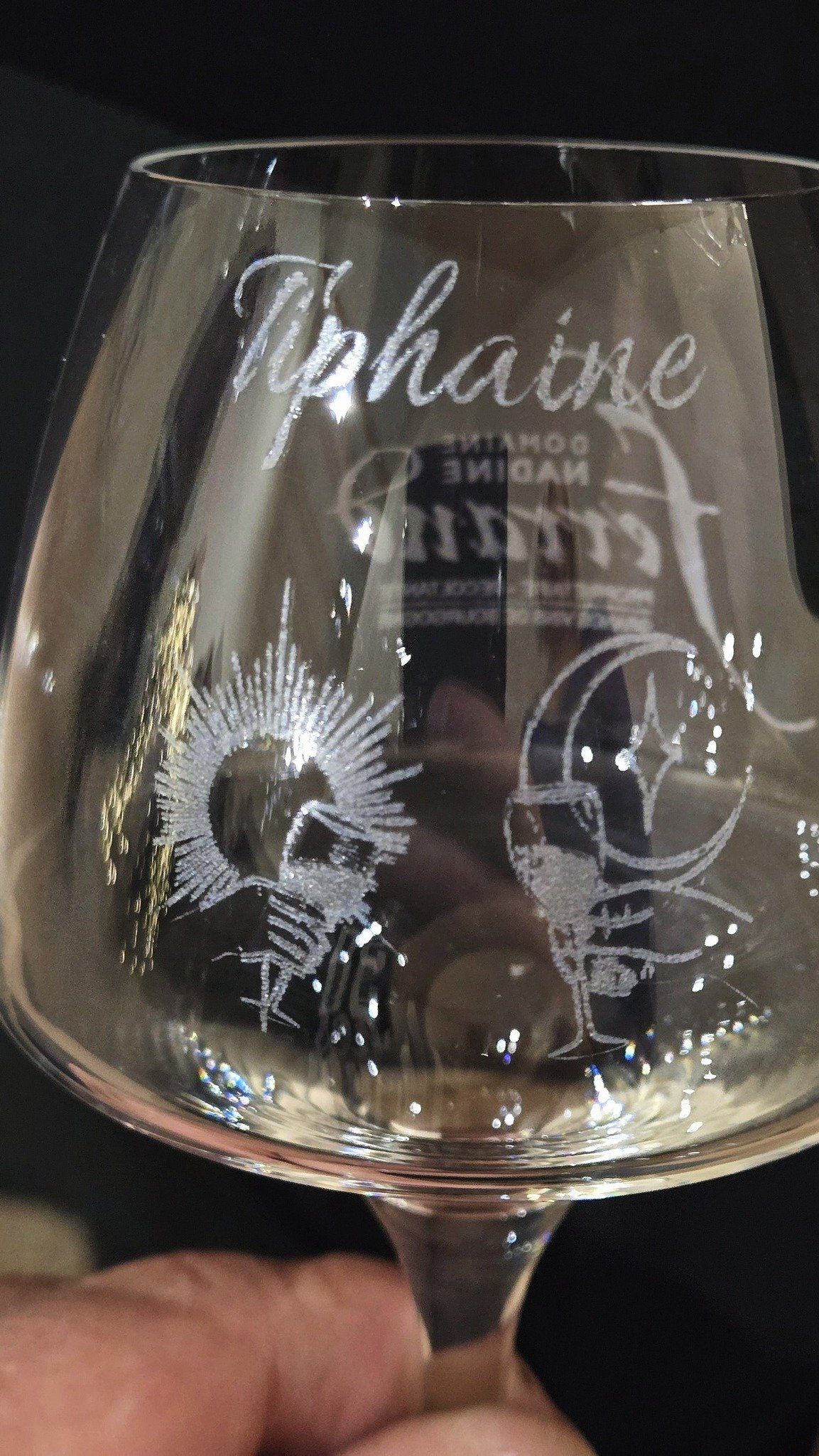 Verre personnalisé avec un prénom et un motif gravés